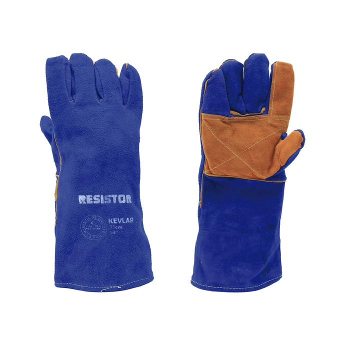 GUANTE SOLDADOR AZUL 14» Industrial Raptor